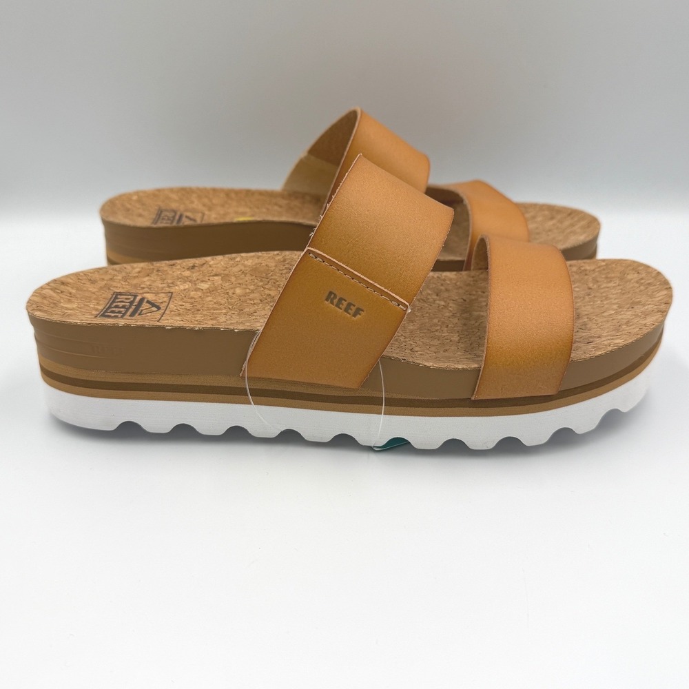 Reef Cushion Vista Hi Women Size 6 Natural NWT Platform Slide Sandal RF0A3YP5NAT - Picture 8 of 13